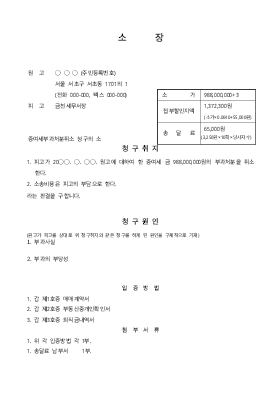 증여세부과처분 취소